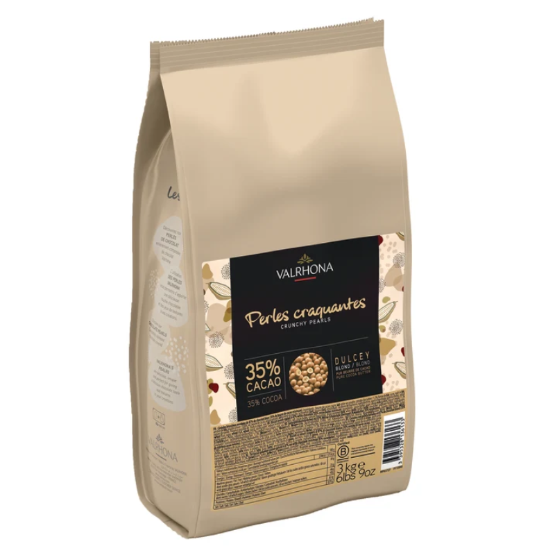 Blond Crunchy Pearls Dulcey 35% (3Kg) - Valrhona Blond Crunchy Pearls Dulcey 35% (3Kg) - Valrhona