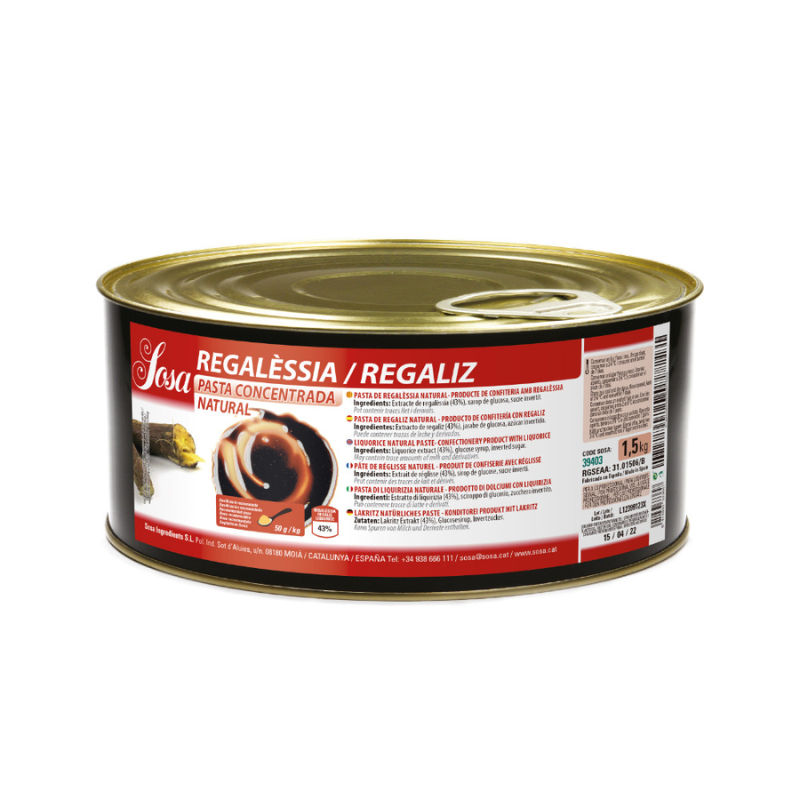 Regaliz Pasta Concentrada Natural (1.5 Kg)-Sosa Regaliz Pasta Concentrada Natural (1.5 Kg)-Sosa