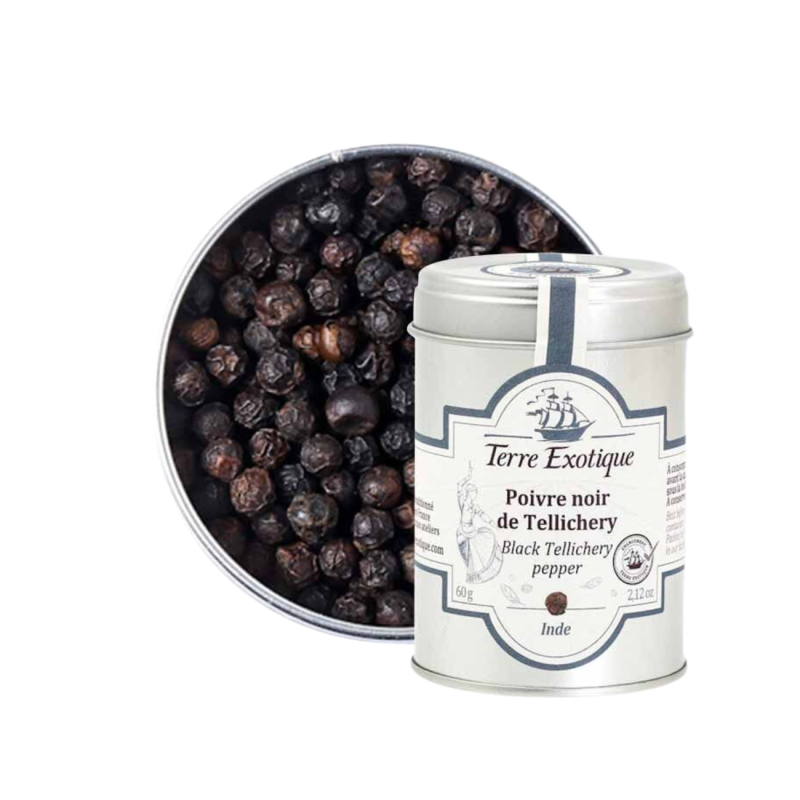 Black Tellichery Pepper (60G) - Terre Exotique Black Tellichery Pepper (60G) - Terre Exotique