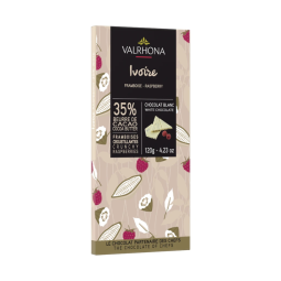 Ivoire Raspberries 35% White Chocolate (120G) - Valrhona