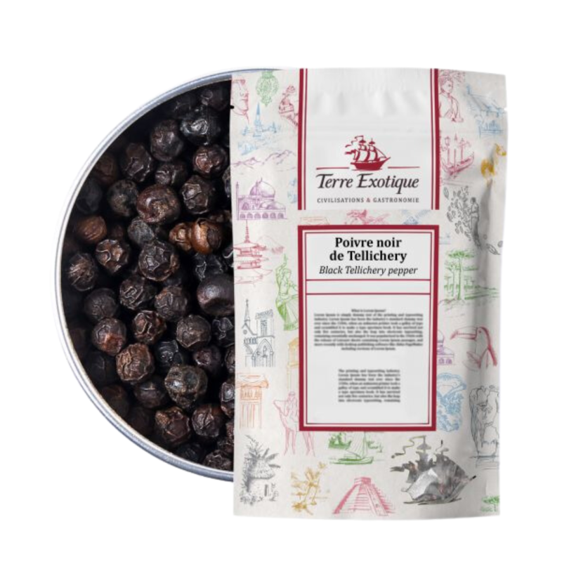 Black Tellichery Pepper (1Kg) - Terre Exotique