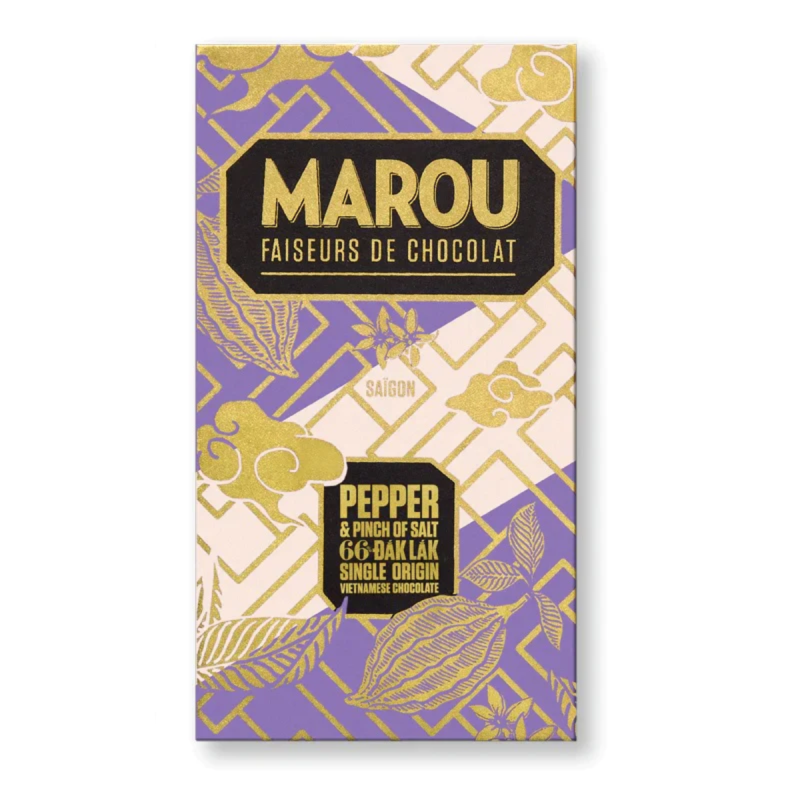 Dark Chocolate Pepper Daklak 66% (80G) - Marou