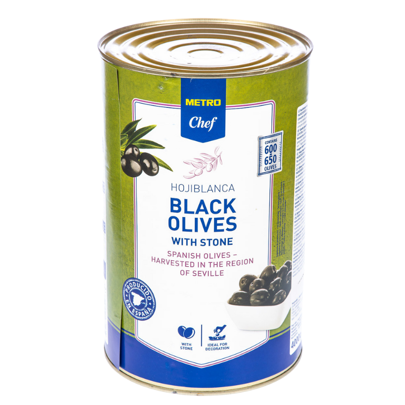 Whole Black Olives (4kg) – Metro Chef