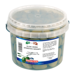 Green Pitted Castelvetrano Olives (1.8Kg-3.1Kg) - Madama Oliva