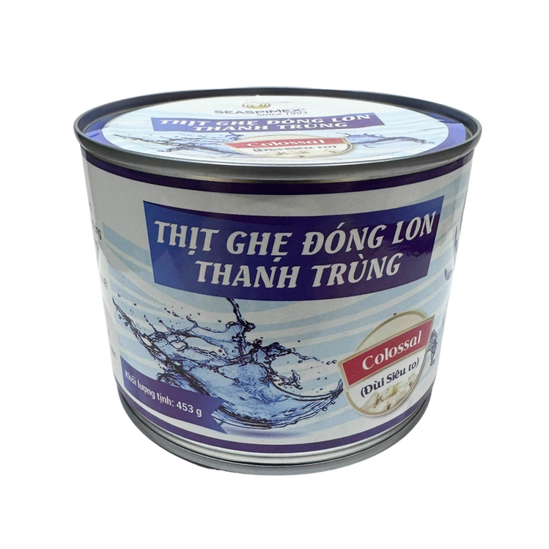 Đồ hộp thịt ghẹ thanh trùng cao cấp - lump meat crab 454gr